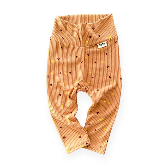 Dainty Hearts on Camel Ribbed Lounge Set