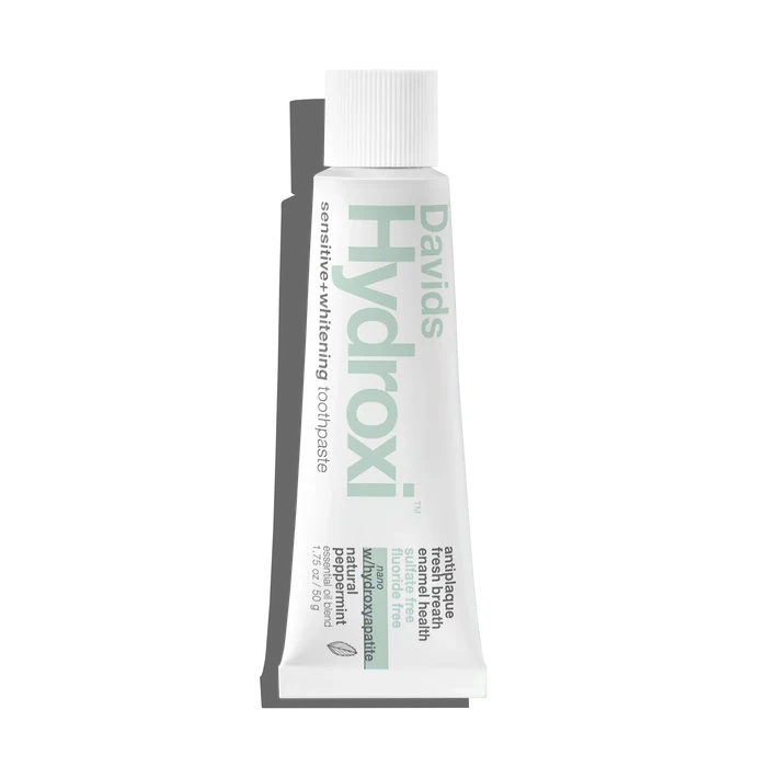 Davids Hydroxi™ travel size premium toothpaste / sensitive+whitening nano-hydroxyapatite / peppermint / 1.75 oz