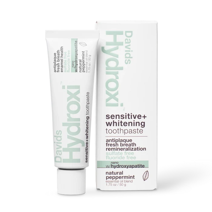 Davids Hydroxi™ travel size premium toothpaste / sensitive+whitening nano-hydroxyapatite / peppermint / 1.75 oz