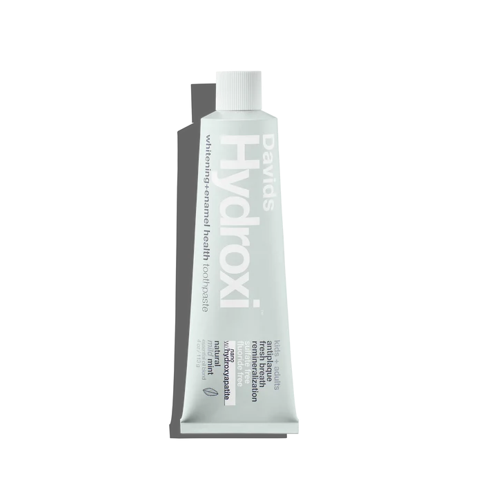 Davids Hydroxi™ whitening + enamel health, nano-hydroxyapatite toothpaste, kids+ adults / mild mint