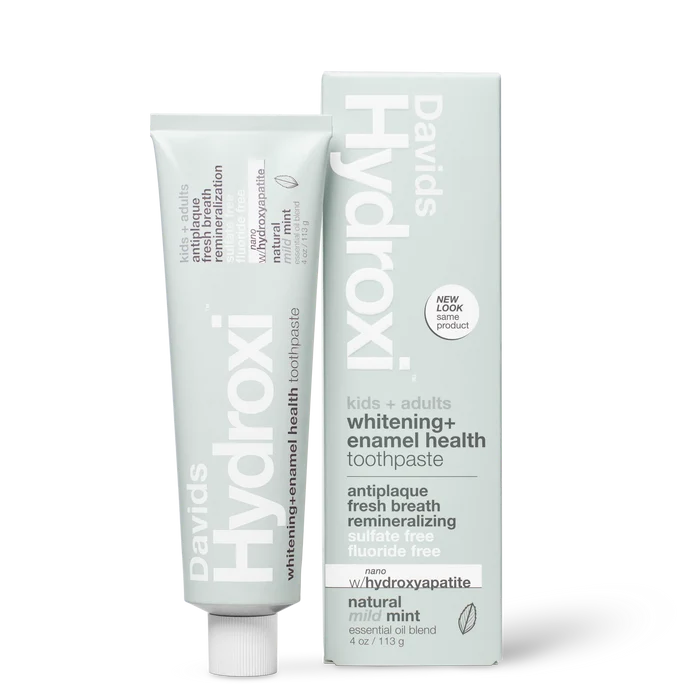 Davids Hydroxi™ whitening + enamel health, nano-hydroxyapatite toothpaste, kids+ adults / mild mint