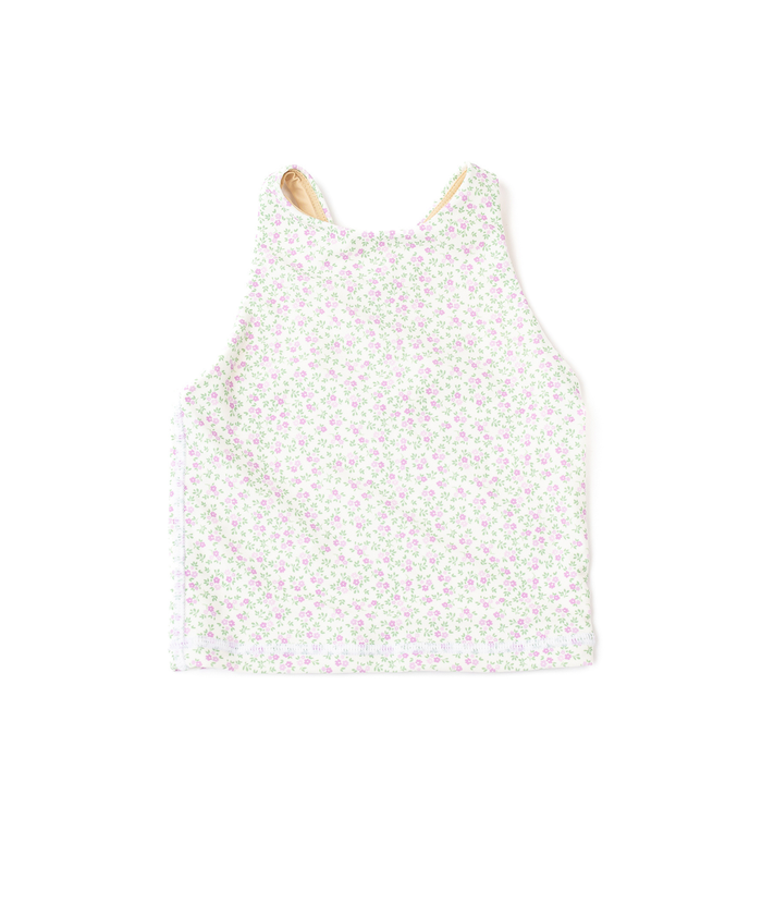 Deb Cottage Floral Lilac Tank Distressed/seasonal girls Shade Critters Floral Y/XS (6X)