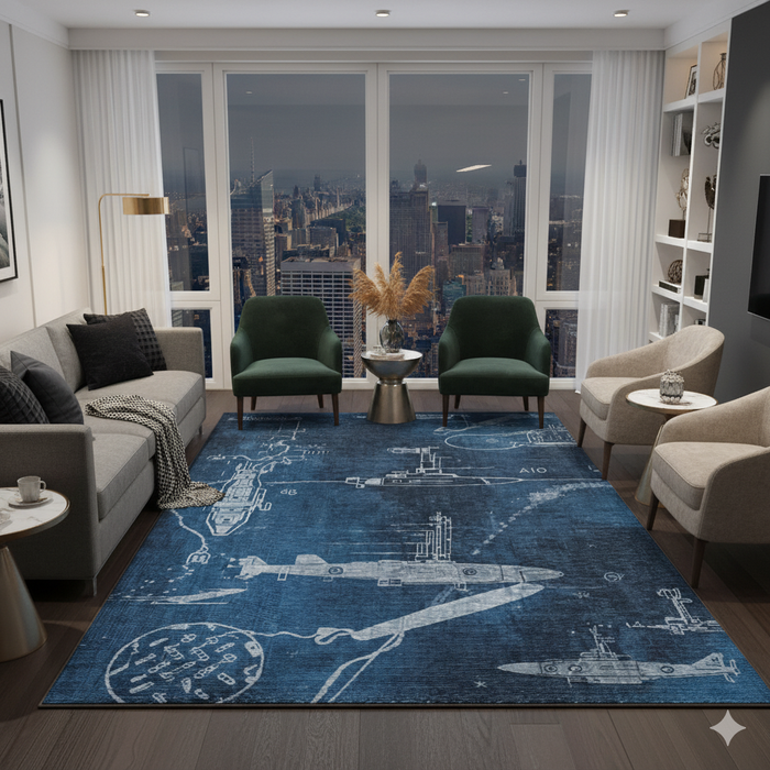 Deep Sea Exploration Area Rug
