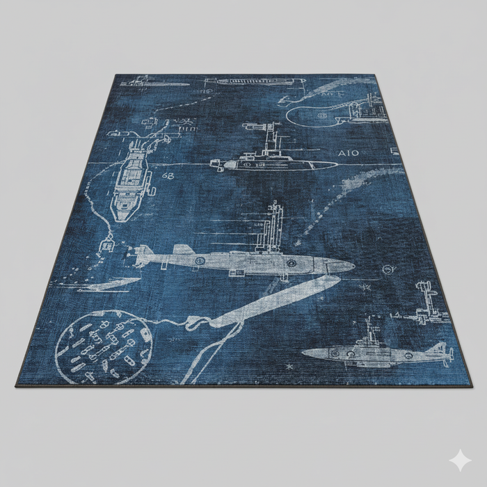 Deep Sea Exploration Area Rug