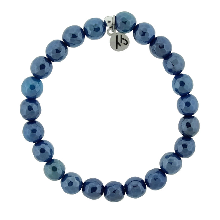 Defining Bracelet- Creativity Bracelet with Blue Agate Gemstones