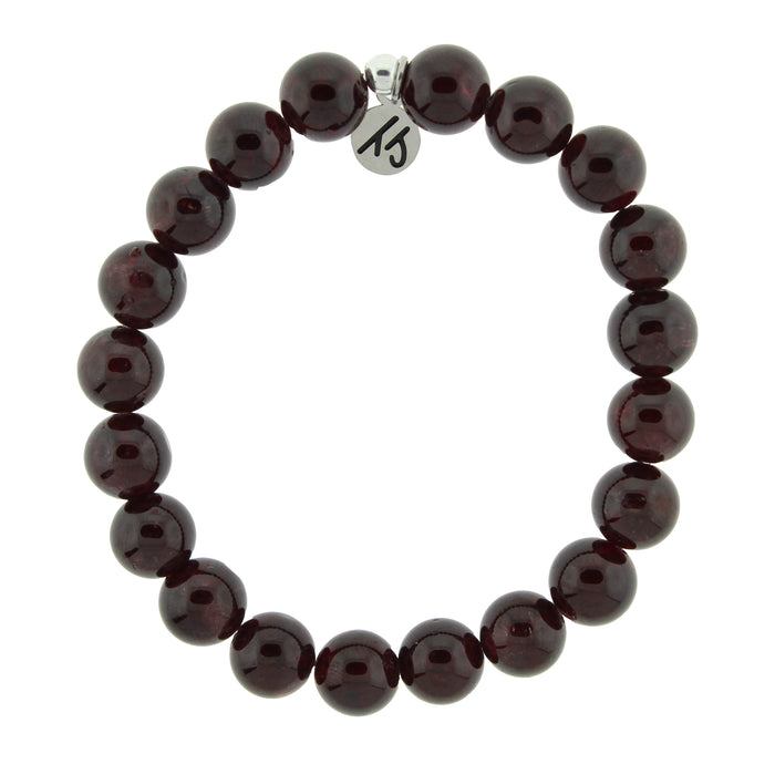 Defining Bracelet- Encouragement Bracelet with Garnet Gemstones