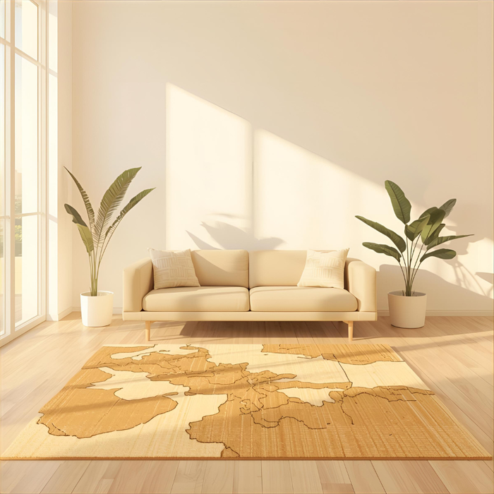 Desert Map Area Rug