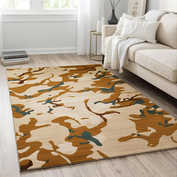 Desert Sand Camo Area Rug