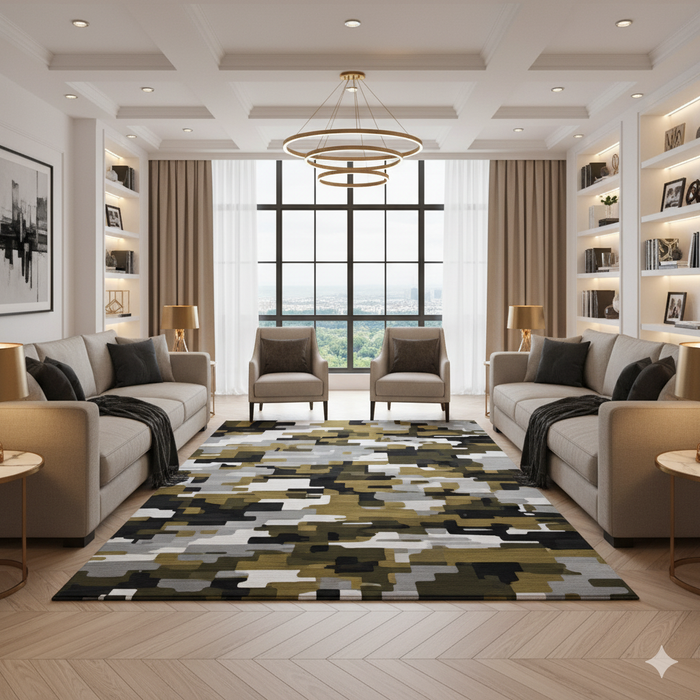 Digital Camo Area Rug