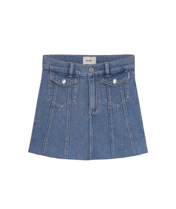 DL1961 Girls Jenny Indigo Rose Aura Mini Skirt Girls Denim DL1961