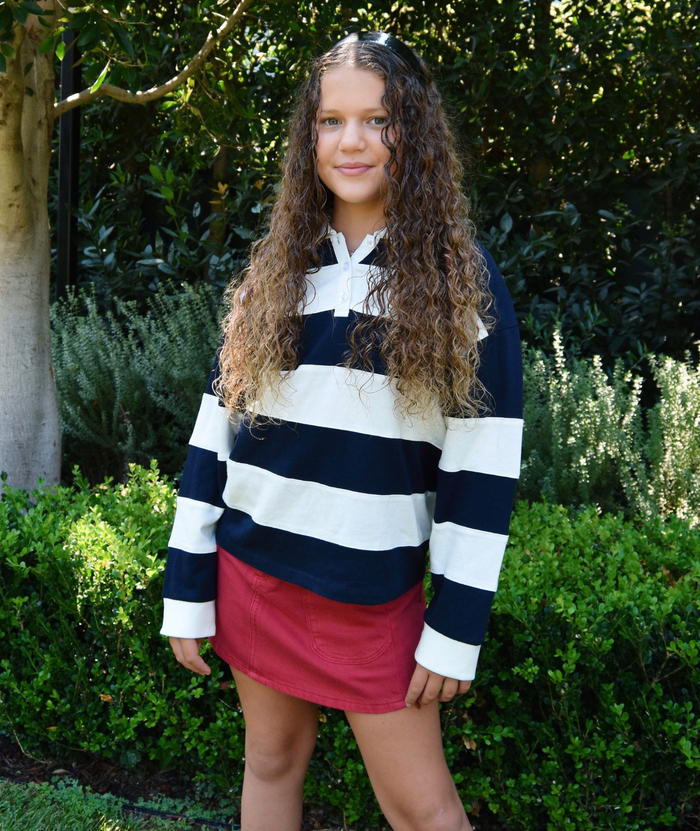 DL1961 Girls Jenny Sugar Blush Aura Mini Skirt Girls Denim DL1961