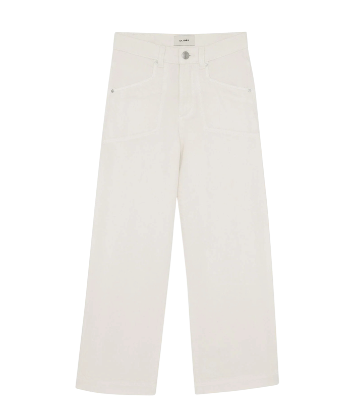 DL1961 Girls Lily Sugar Cookie Aura Wide Leg Jeans Girls Denim DL1961 Ivory Y/S (7/8)