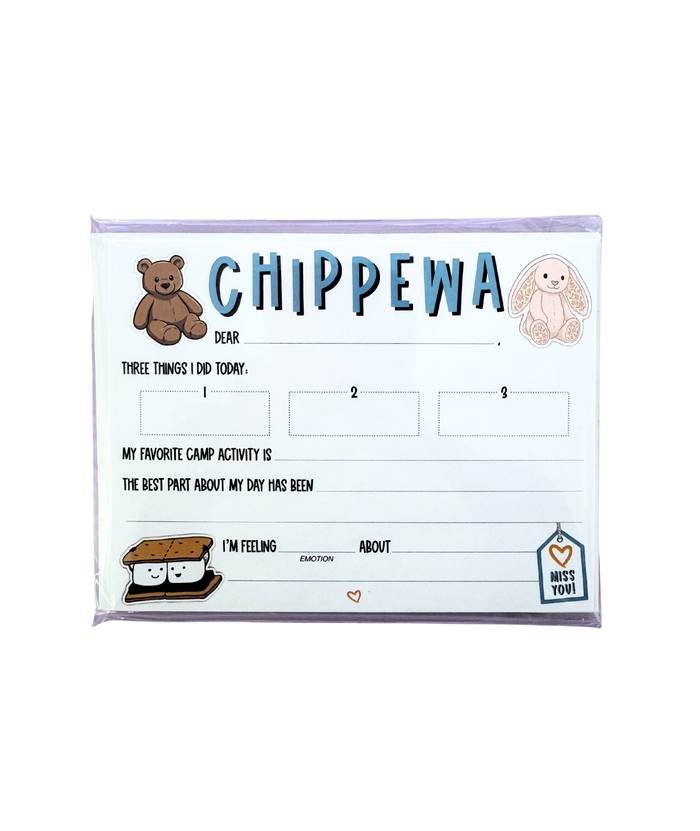 Don't Be Jelly Camp Name Fill In Notecards Pack of 8 Camp A Wink and a Nod Multi Chippewa