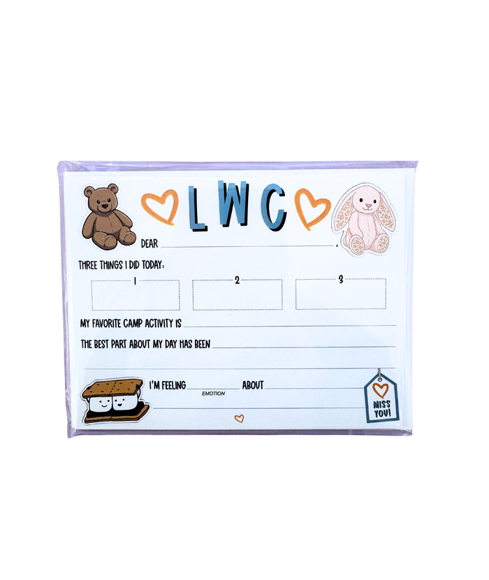 Don't Be Jelly Camp Name Fill In Notecards Pack of 8 Camp A Wink and a Nod Multi Lake of the Woods
