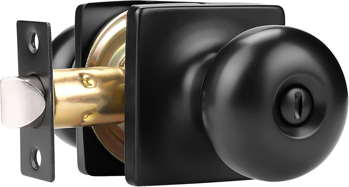 Door Knob , Round , Privacy , Matte Black