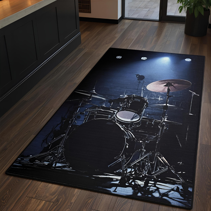 Drum Set Shadow Area Rug