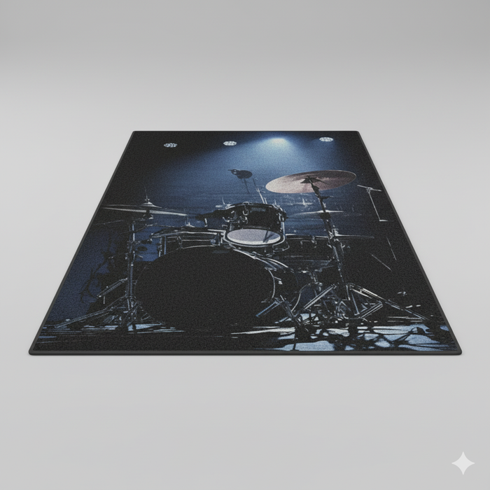 Drum Set Shadow Area Rug