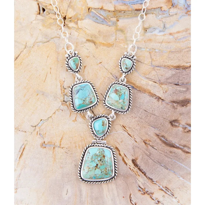 Earth and Sky Turquoise and Sterling Silver Necklace