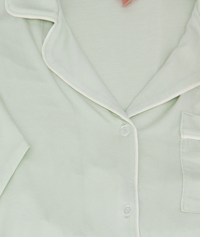 Eberjey Women Gisele Long PJ Set Seafoam/Ivory Accessories Eberjey