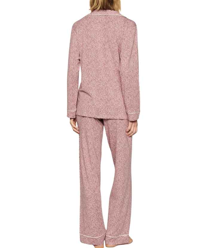 Eberjey Women Gisele Printed Long PJ Set Animal Instinct Woodrose/Ivory Accessories Eberjey