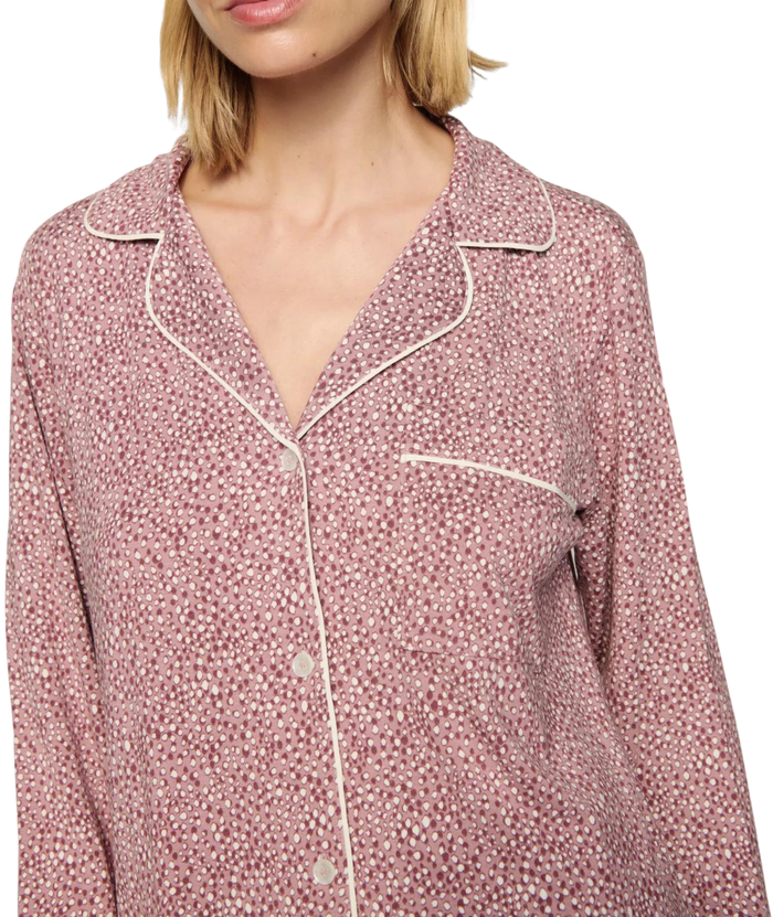 Eberjey Women Gisele Printed Long PJ Set Animal Instinct Woodrose/Ivory Accessories Eberjey