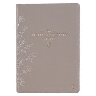 Embroidered Taupe Faux Leather Spiritual Growth Bible