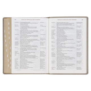 Embroidered Taupe Faux Leather Spiritual Growth Bible
