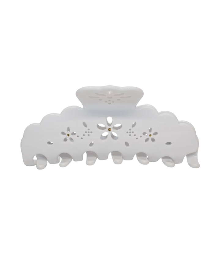 Emi Jay Big Effing Clip in Blanc Fleur Eyelet Accessories Emi Jay Floral