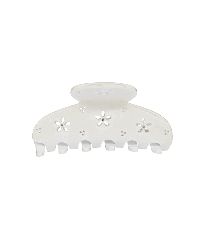 Emi Jay Lil Effing Clip in Blanc Petal Eyelet Accessories Emi Jay Floral
