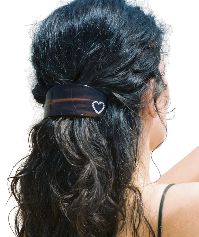Emi Jay Ponytail Barrette in Tortoise Heart Accessories Emi Jay