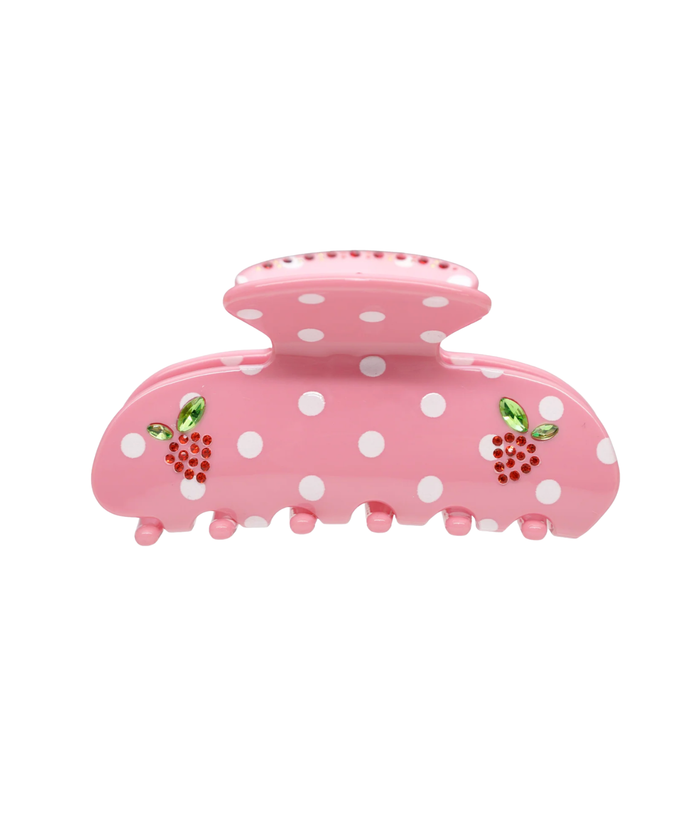 Emi Jay Sweetheart Clip in Lychee Berry Dot Accessories Emi Jay Multi