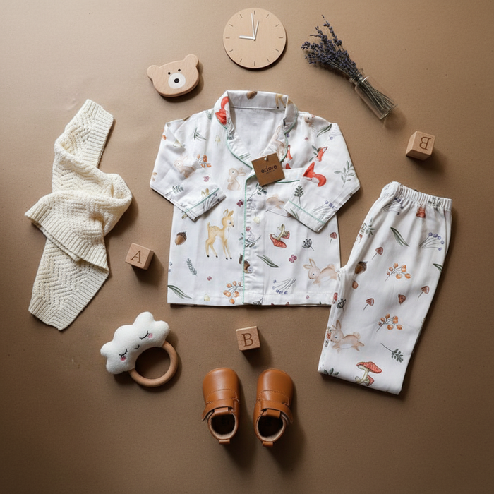 Enchanted Forest Organic Cotton Night Suit (6 Months – 4 Years)