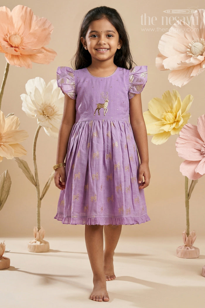 Ethnic Chanderi Frock for Baby Girls for Traditional Occasions and Family Events