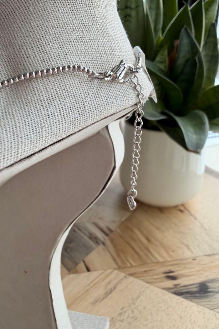 Everyday Silver Beaded Necklace