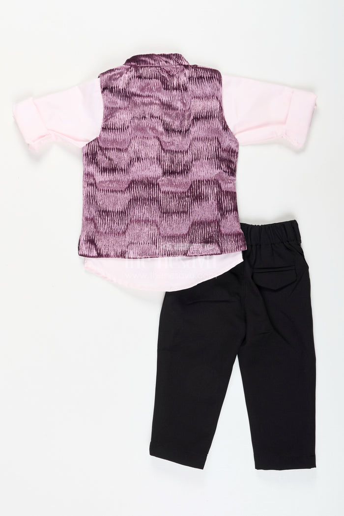 The Nesavu Boys Jacket Sets Fancy velvet jacket set for toddler boys for special occasions Nesavu Nesavu toddler boys velvet jacket pant set  stylish party outfit festive occasions