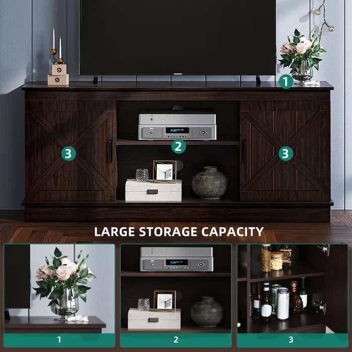 Farmhouse Coffee Bar Cabinet With Storage
