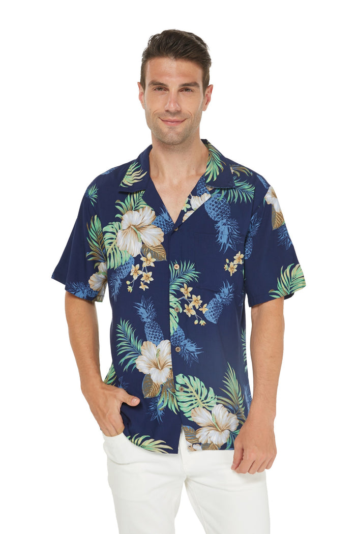 Father Daughter Nani Set Pineapple Garden Navy