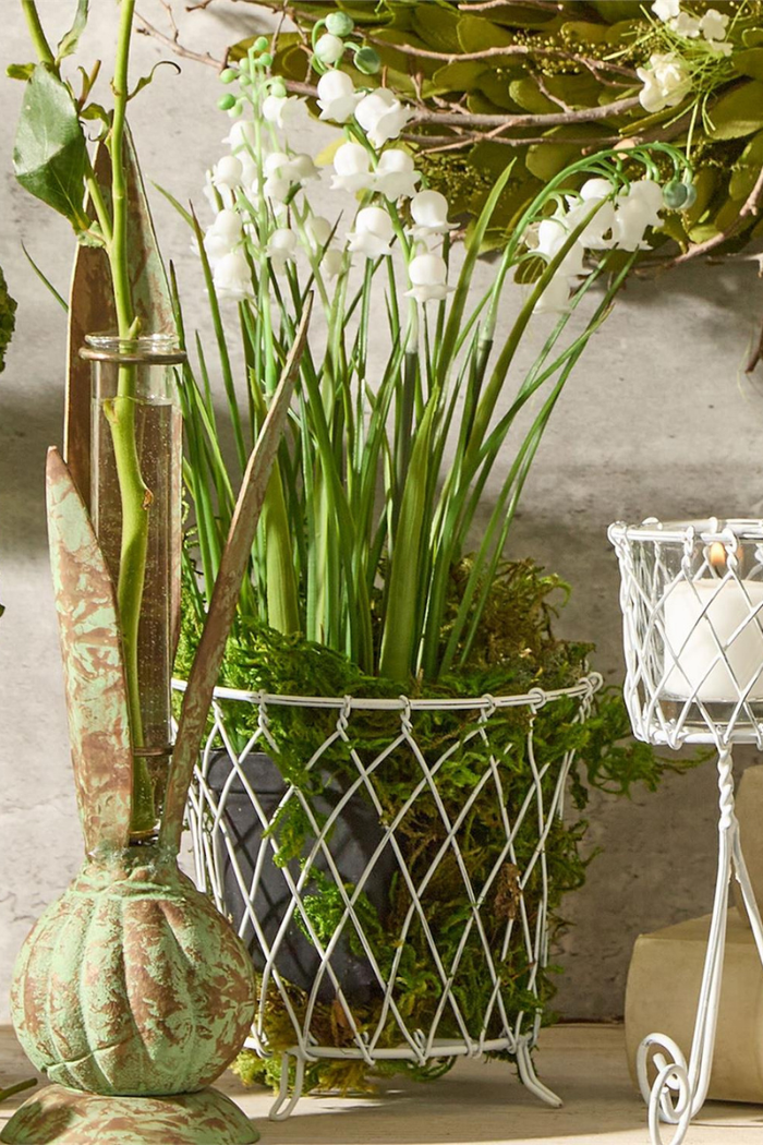 Faux Spring Potted Flowers
