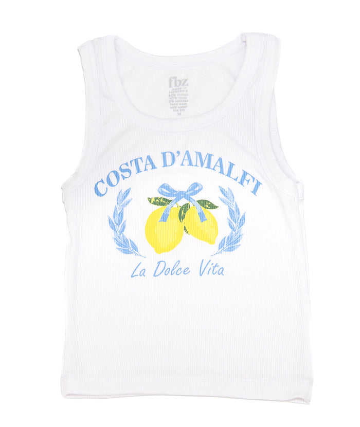 FBZ Girls Amalfi Lemon Tank Girls Casual Tops FBZ Flowers By Zoe
