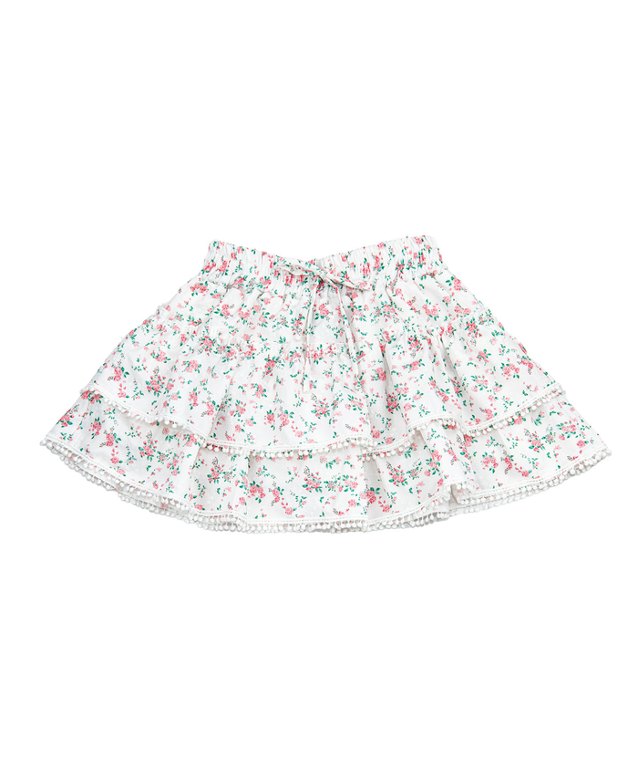 FBZ Girls Daisy Pink/Green Floral Skirt Distressed/seasonal girls FBZ Flowers By Zoe