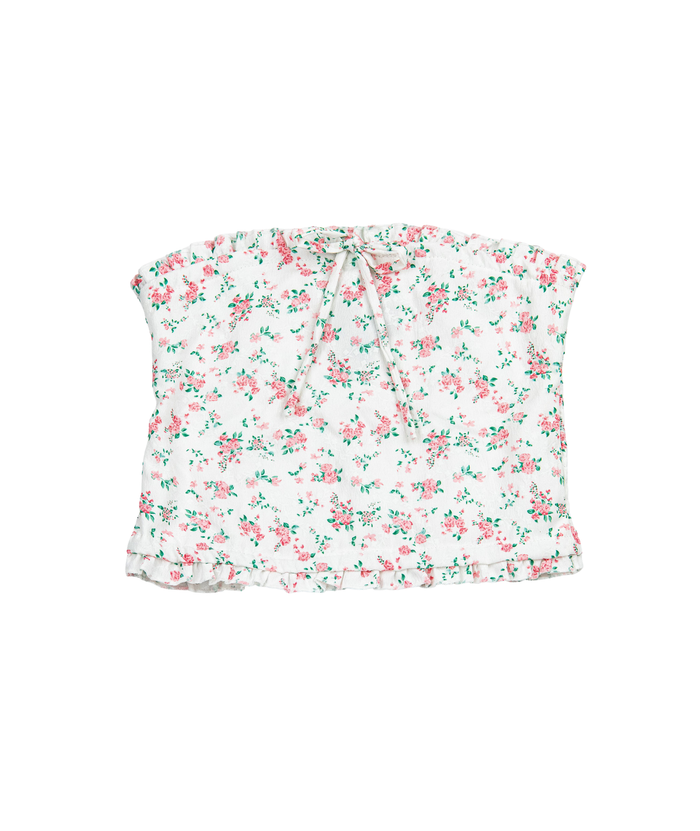 FBZ Girls Daisy Pink/Green Floral Tube Top Distressed/seasonal girls FBZ Flowers By Zoe