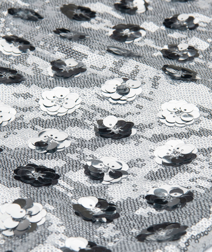 FBZ Girls Dusty Silver Paillette Skirt Girls Special Bottoms FBZ Flowers By Zoe