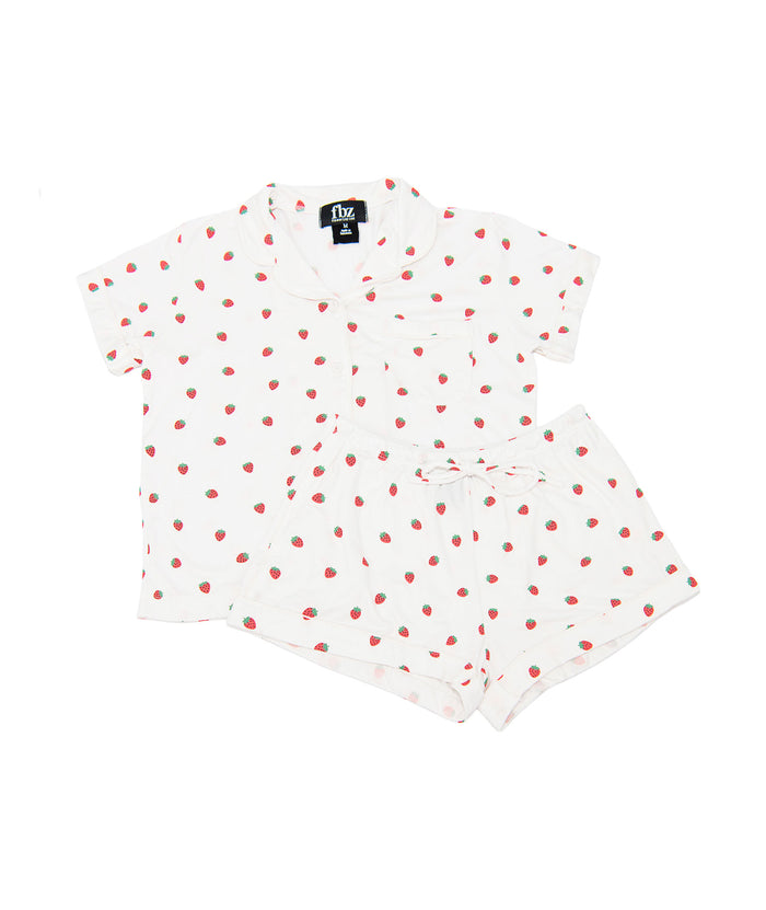 FBZ Girls Lollie PJs Strawberries Accessories FBZ Flowers By Zoe White Y/4