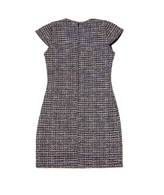 FBZ Girls Martie Black Tweed Button Cap Sleeve Dress Girls Special Dresses FBZ Flowers By Zoe