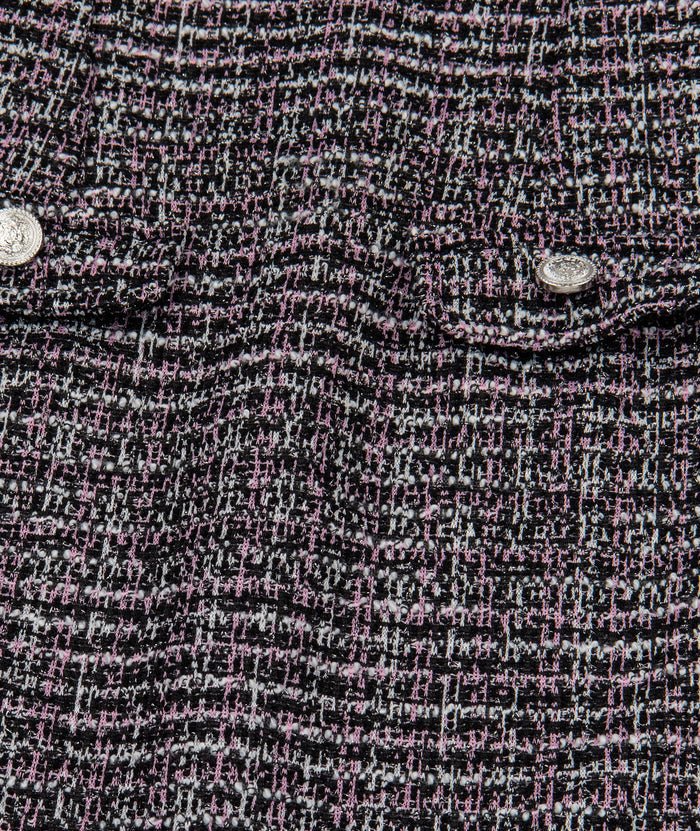 FBZ Girls Martie Black Tweed Button Cap Sleeve Dress Girls Special Dresses FBZ Flowers By Zoe