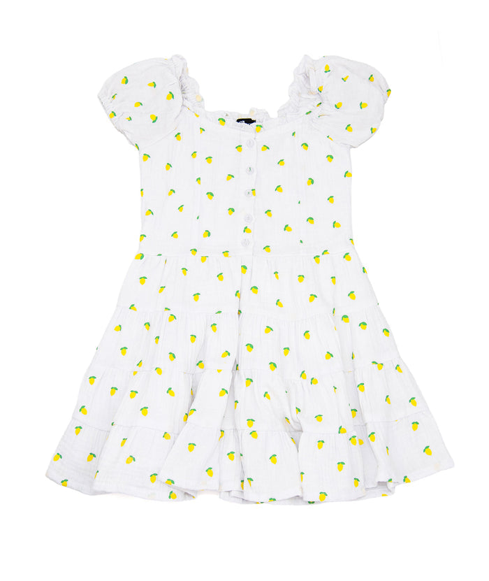 FBZ Girls Sorrento Lemon Dress Distressed/seasonal girls FBZ Flowers By Zoe