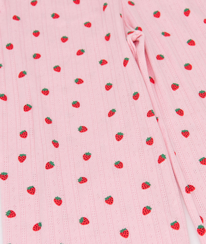 FBZ Girls Strawberry Pointelle Lounge Pant Distressed/seasonal girls FBZ Flowers By Zoe