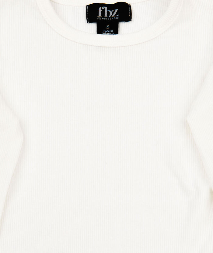 FBZ Girls Whitt Long Sleeve Rib Tee Girls Casual Tops FBZ Flowers By Zoe