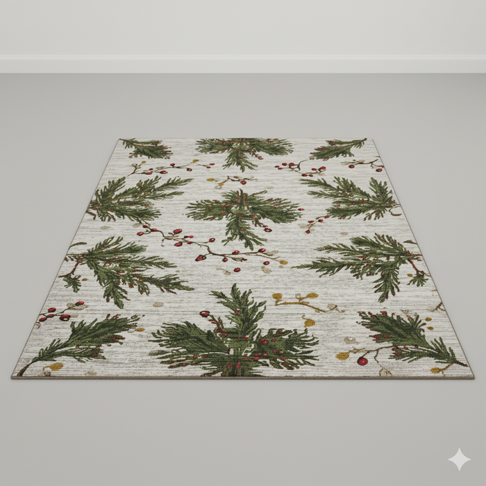 Festive Evergreen Area Rug
