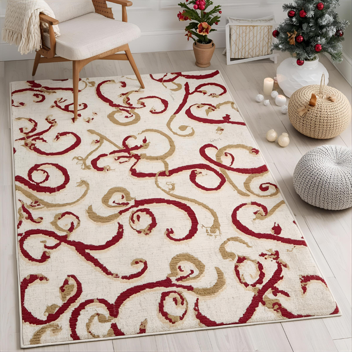 Festive Ribbon Area Rug